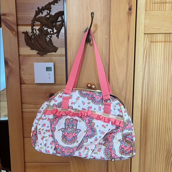 🪷 NWOT 🪬 RARE leSportsac x Manough Floral Pink and White Women's Handbag - Picture 15 of 15